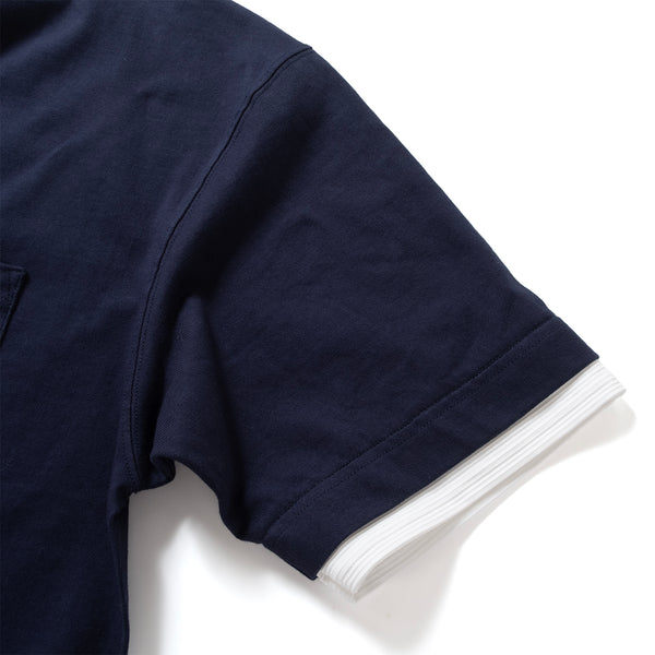 (ZT1861) Double Fake Layer Pocket Tee