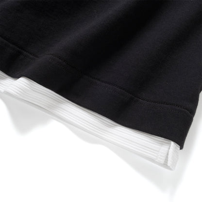 (ZT1861) Double Fake Layer Pocket Tee