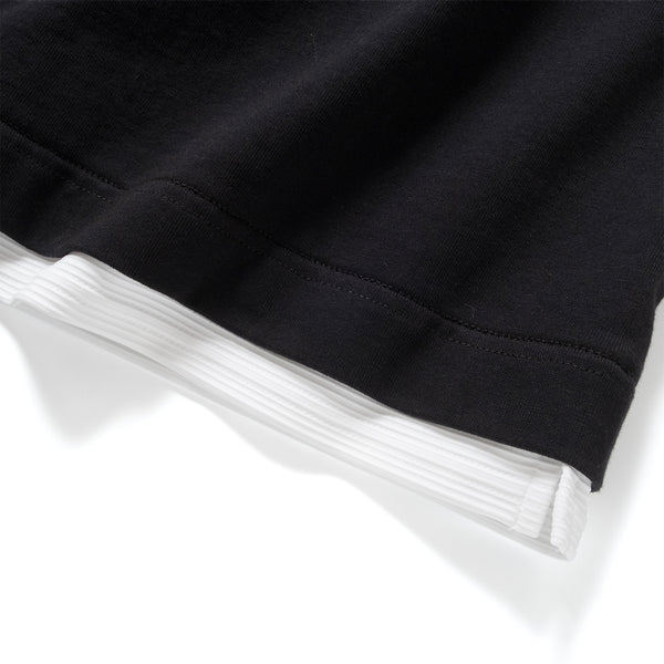 (ZT1861) Double Fake Layer Pocket Tee
