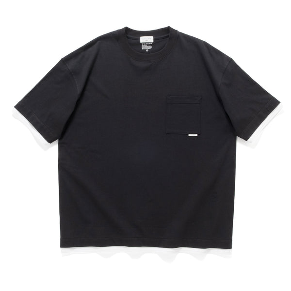 (ZT1861) Double Fake Layer Pocket Tee
