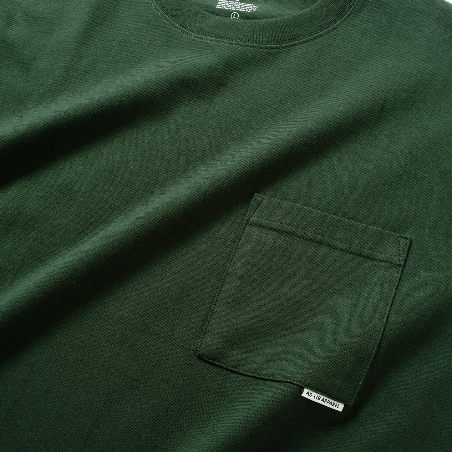 (ZT1861) Double Fake Layer Pocket Tee