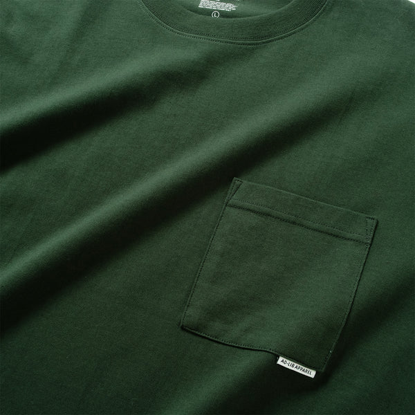 (ZT1861) Double Fake Layer Pocket Tee