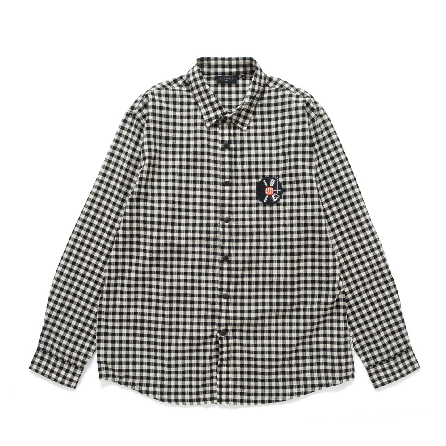 (ST522) Vinyl Check Shirt