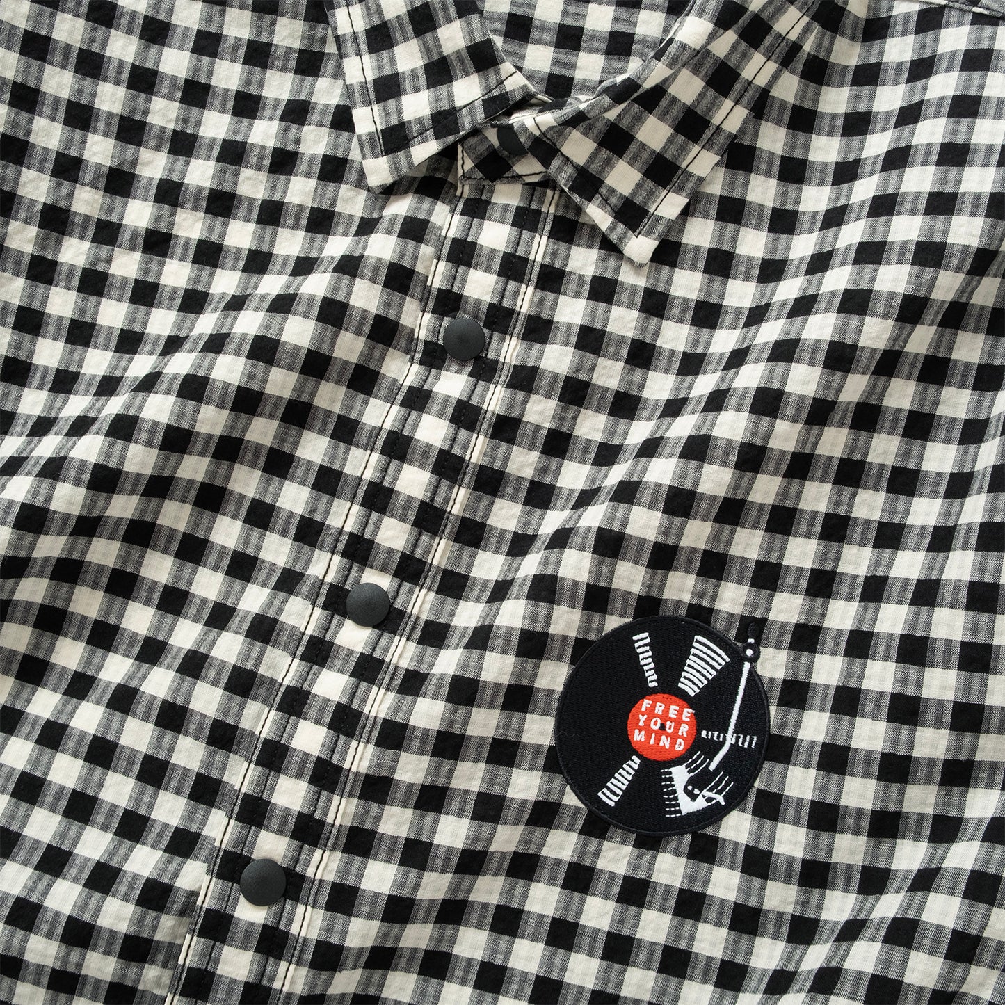 (ST522) Vinyl Check Shirt