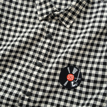 (ST522) Vinyl Check Shirt