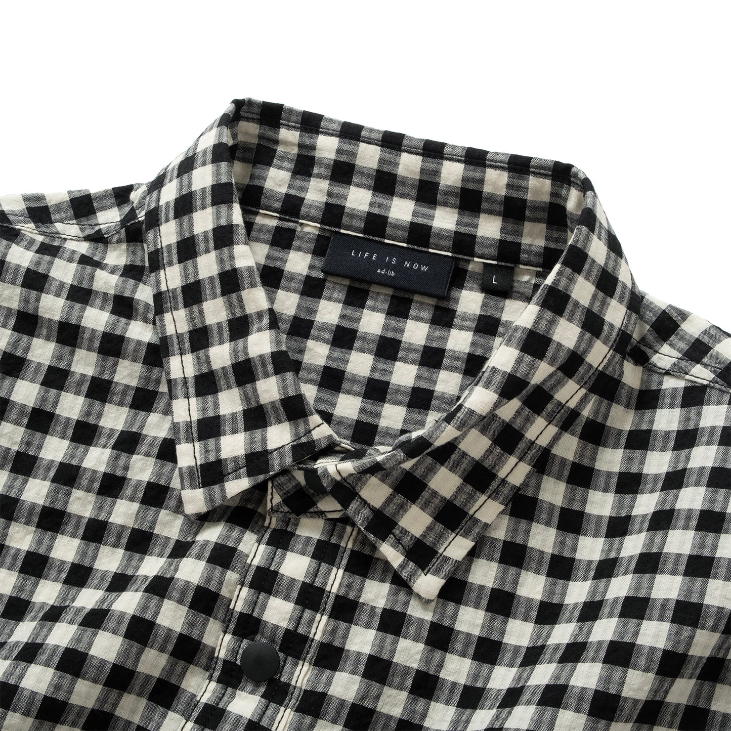 (ST522) Vinyl Check Shirt