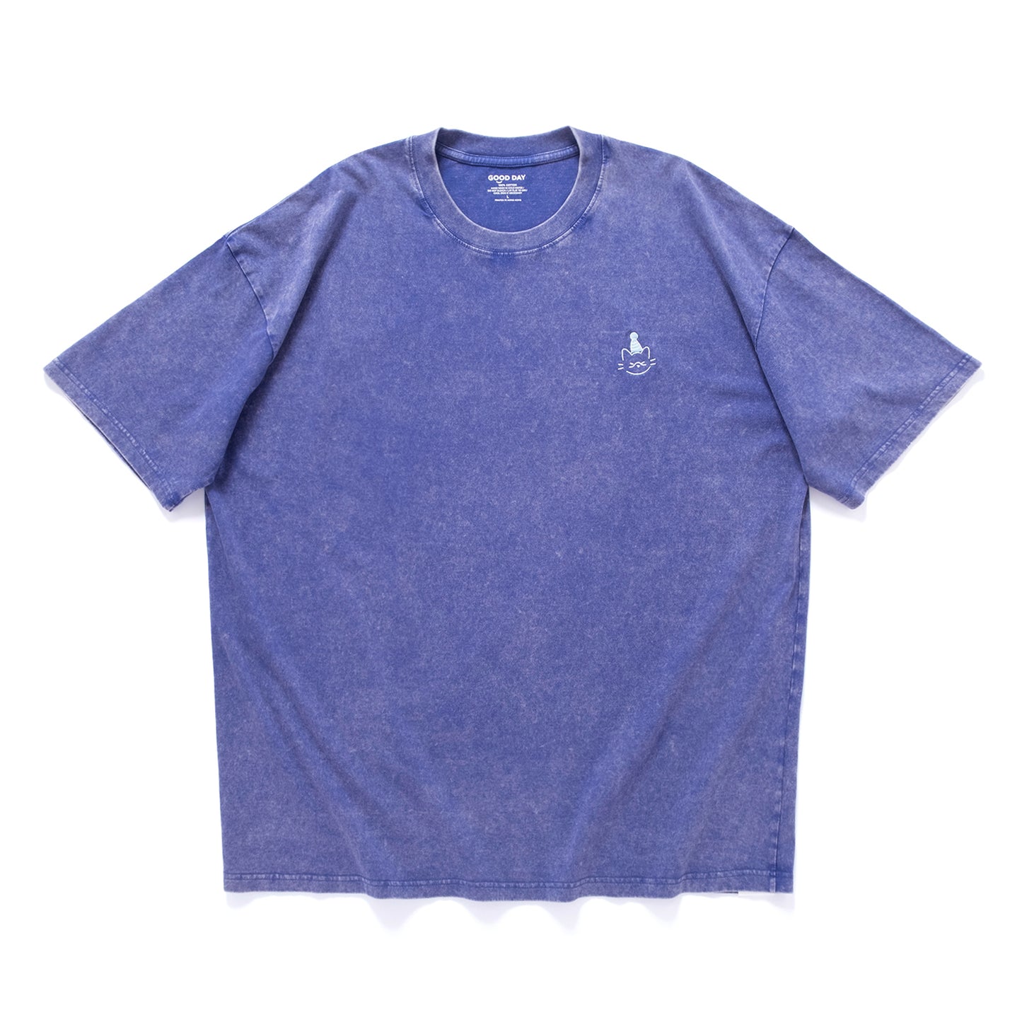 (EX700) Cheerful Cats Embroidery Graphic Tee