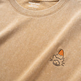 (EX700) Cheerful Cats Embroidery Graphic Tee