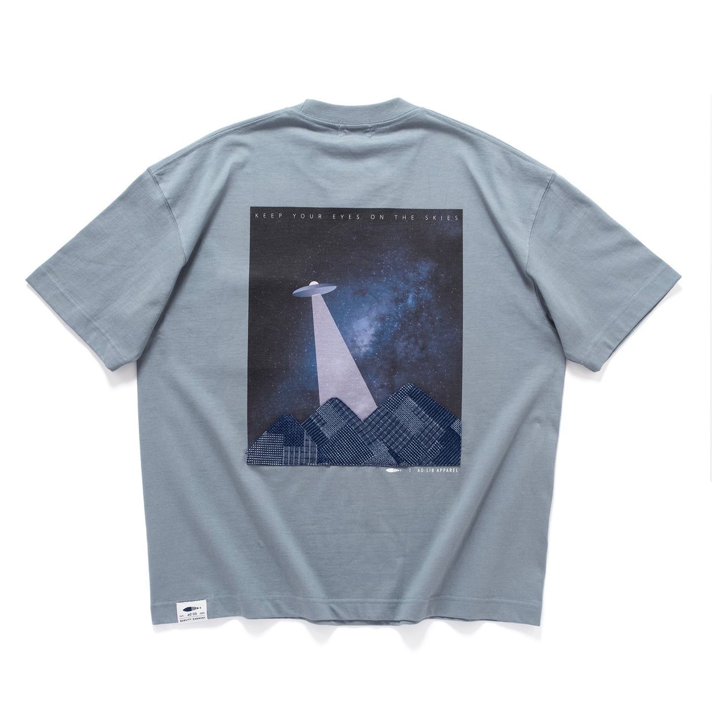 (ZT1881) UFO Patchwork Pocket Tee