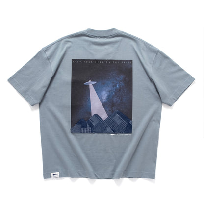 (ZT1881) UFO Patchwork Pocket Tee
