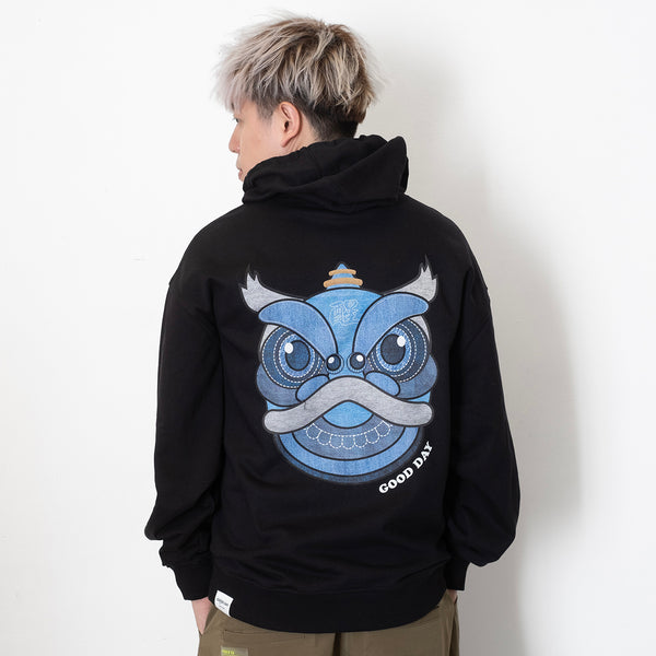 (ZW461) Dancing Lion Graphic Embroidery Hoodie