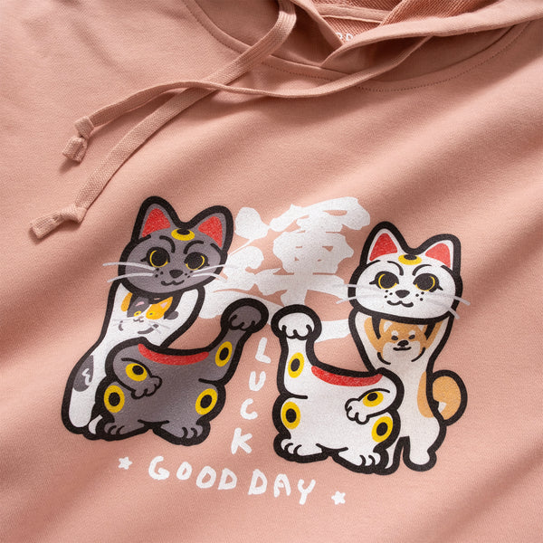 (ZW464) Lucky Animals Graphic Hoodie