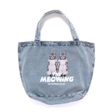 (ZB579) The Meowing Cats 圖案洗水帆布袋