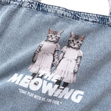 (ZB579) The Meowing Cats 圖案洗水帆布袋