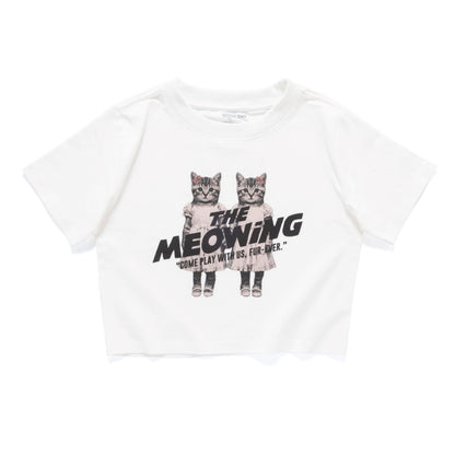 (ZT1890) The Meowing Cats 圖案女裝短 Tee