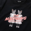 (ZT1890) The Meowing Cats Graphic Cropped Tee