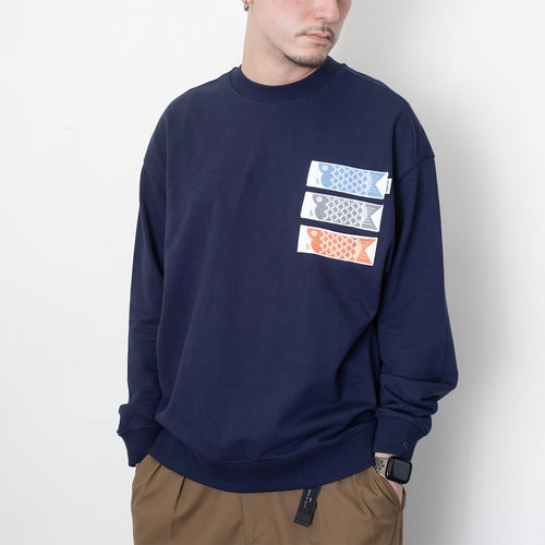 (ZW463) Carp Flag Pocket Sweater