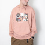 (ZW464) Lucky Animals Graphic Hoodie