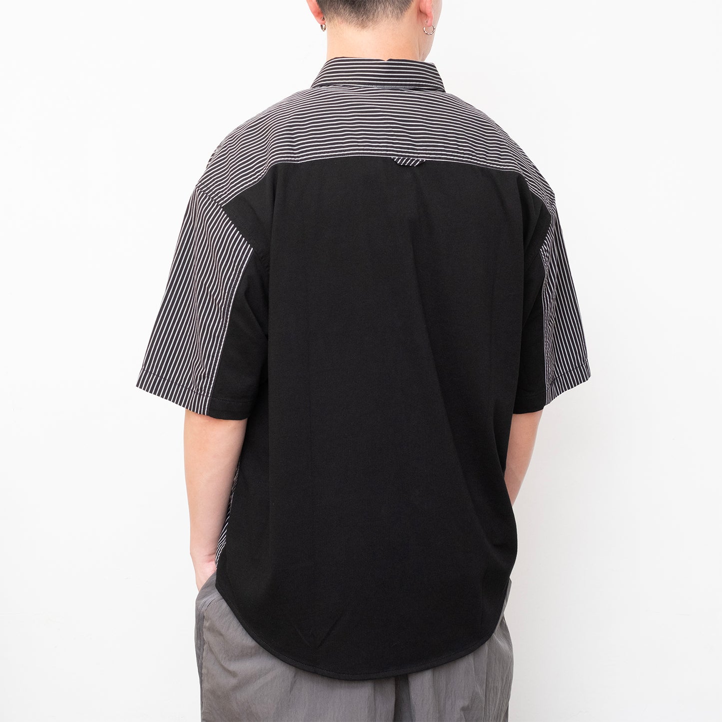 (ST452) Contrast Stripes Shirt