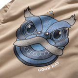 (ZW461) Dancing Lion Graphic Embroidery Hoodie