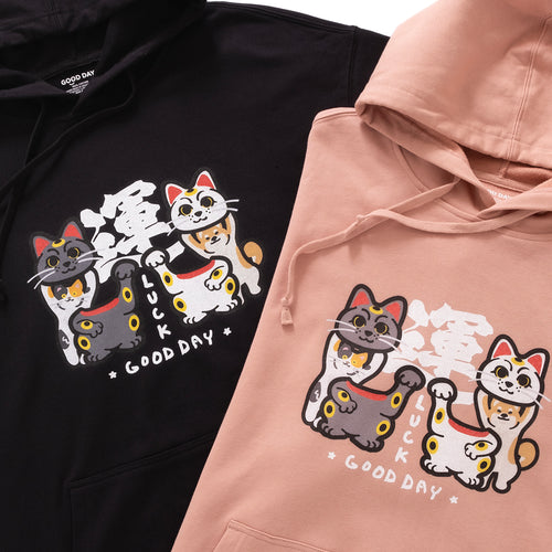 (ZW464) Lucky Animals Graphic Hoodie