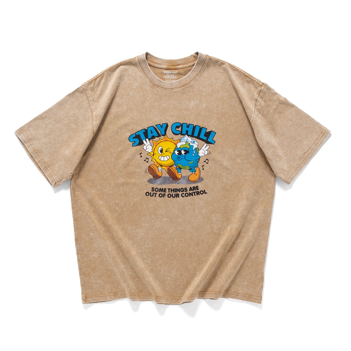 (ZT1629) Stay Chill 復古圖案 Tee