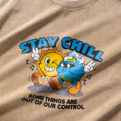 (ZT1629) Stay Chill 復古圖案 Tee