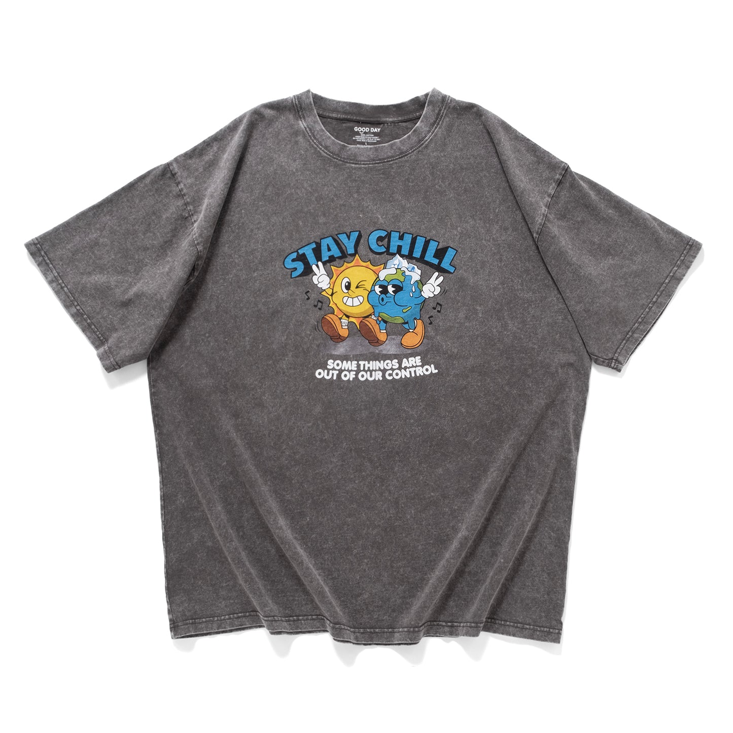(ZT1629) Stay Chill 復古圖案 Tee