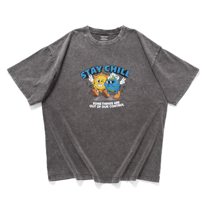 (ZT1629) Stay Chill 復古圖案 Tee