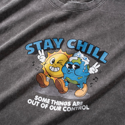 (ZT1629) Stay Chill 復古圖案 Tee