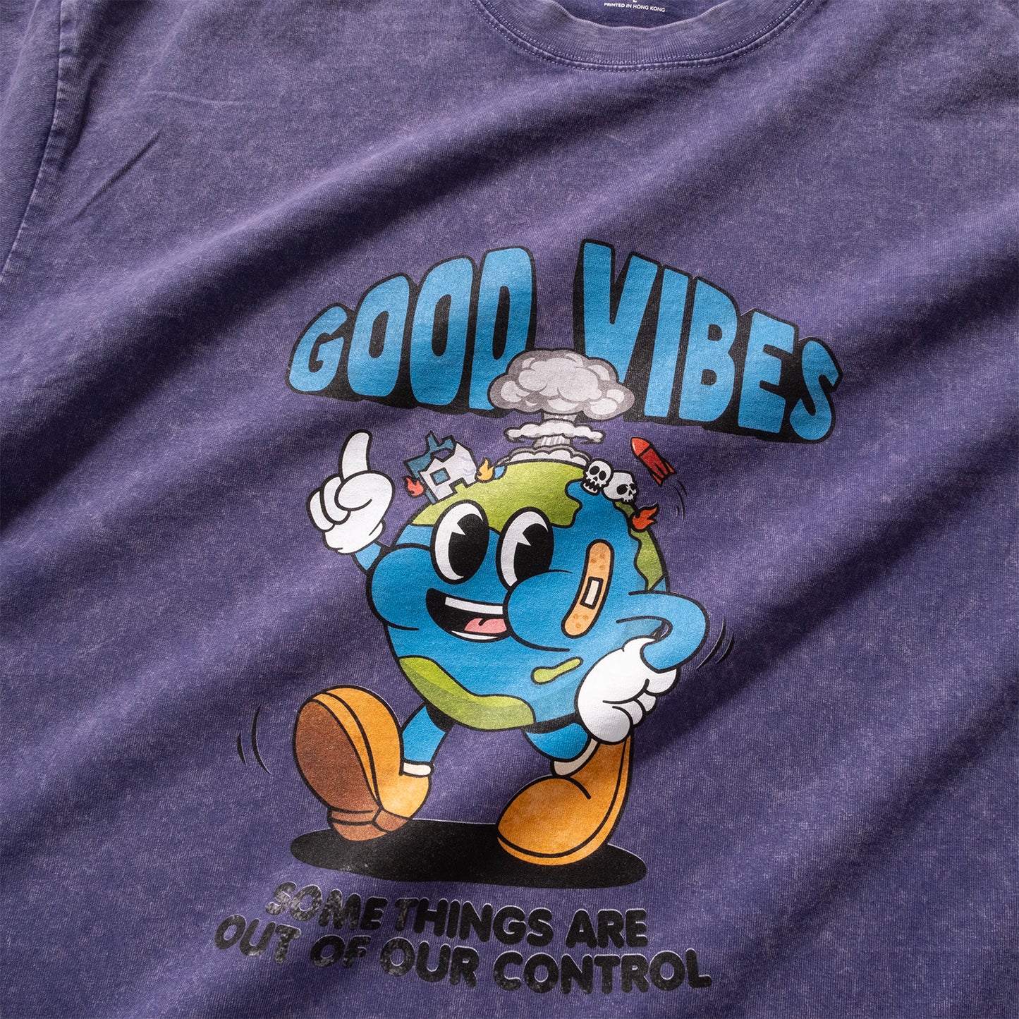 (ZT1628) Good Vibes 復古圖案 Tee