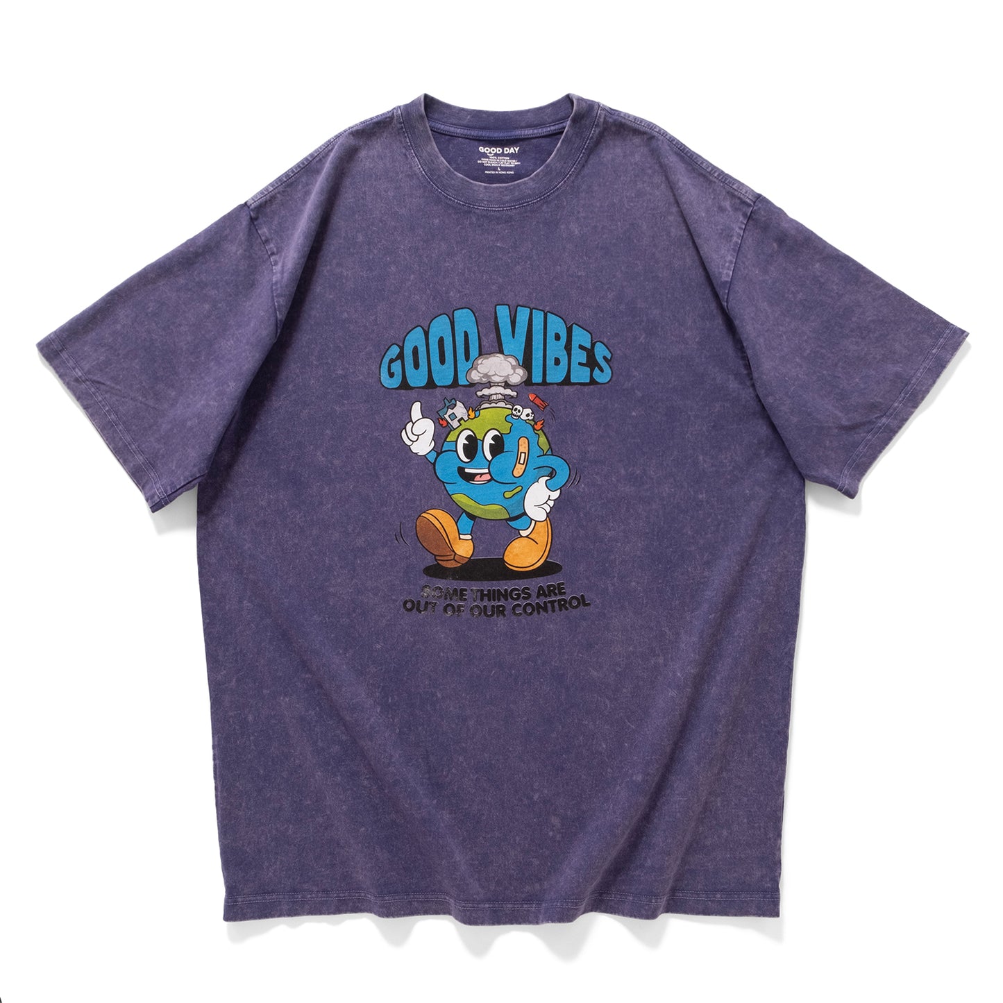 (ZT1628) Good Vibes 復古圖案 Tee