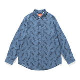 (EX571) Allover Print Denim Shirt