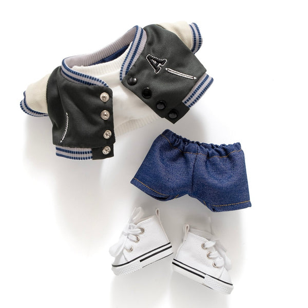 (AA513) PJai Doll Varsity Jacket Outfit