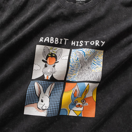 (ZT1380) Rabbit History Graphic Tee