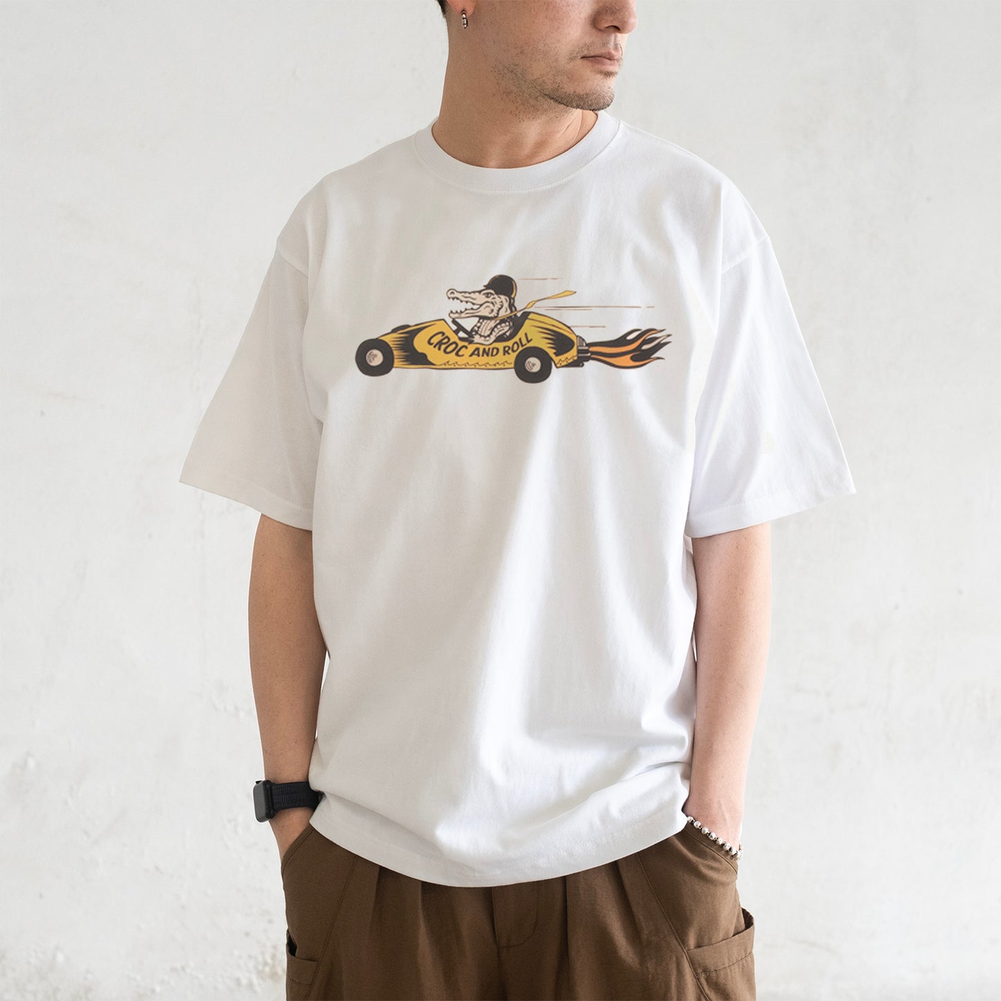 (ZT1647) Crocodile Driver Graphic Tee
