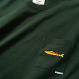 (ZT1849) 魚仔繡花口袋Tee