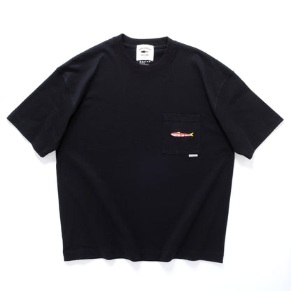 (ZT1849) Fish Embroidery Pocket Tee