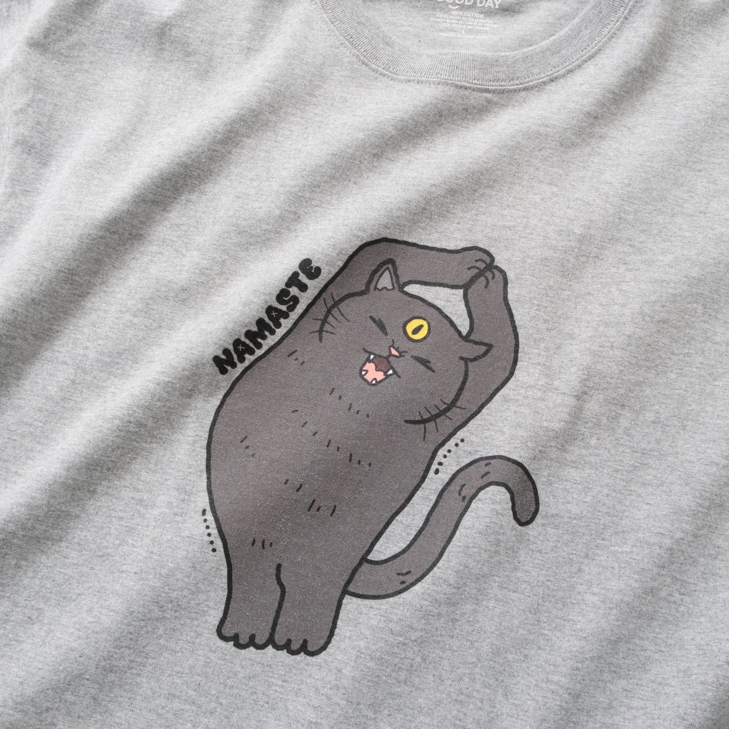(ZT1892) Namaste Cat 2 Graphic Tee