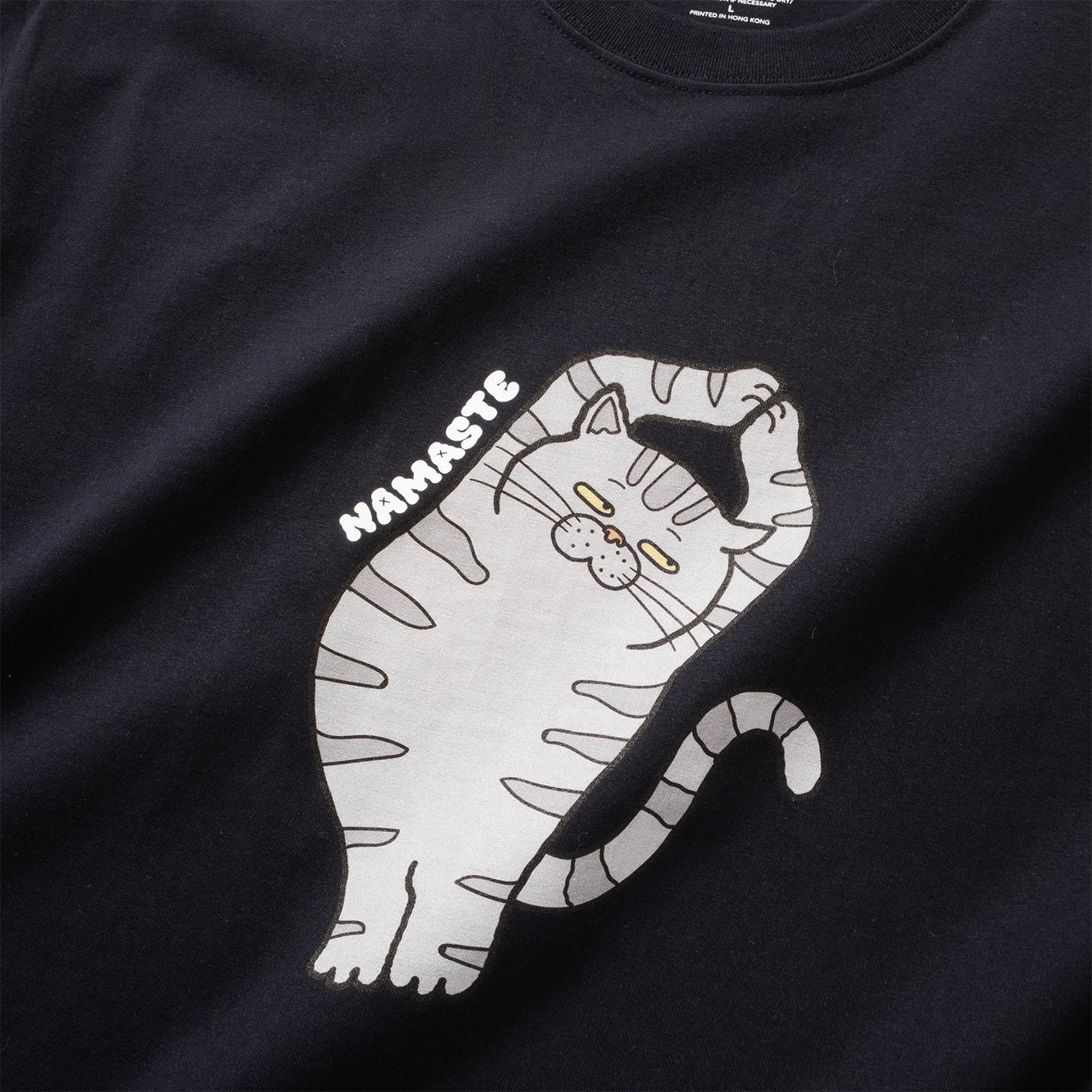 (ZT1892) Namaste Cat 2 Graphic Tee