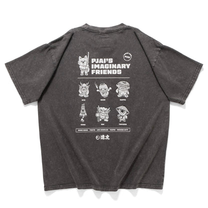 (EX618) Friends Graphic Washed Tee