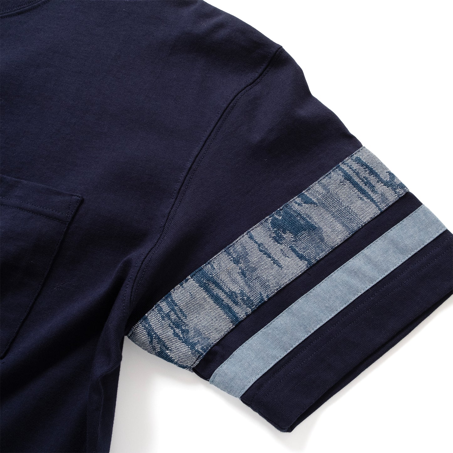 (ZT1864) Patch Sleeve Panel Pocket Tee