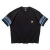 (ZT1864) Patch Sleeve Panel Pocket Tee