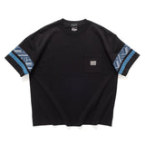 (ZT1864) 手袖拼布口袋Tee