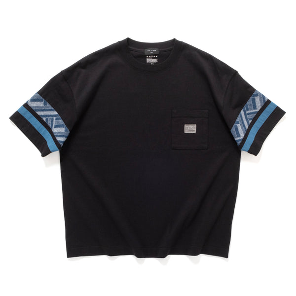 (ZT1864) 手袖拼布口袋Tee