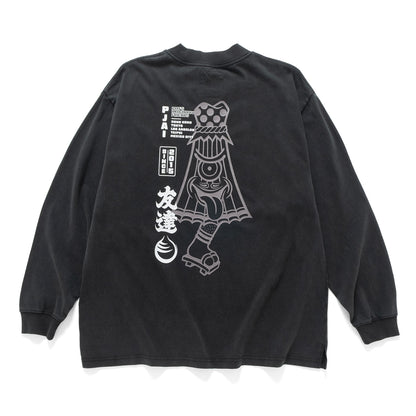 (EX614) 傘鬼圖案洗水長袖 Tee