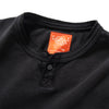 (EX612) Embroidery Henley Neck Long Sleeve Tee