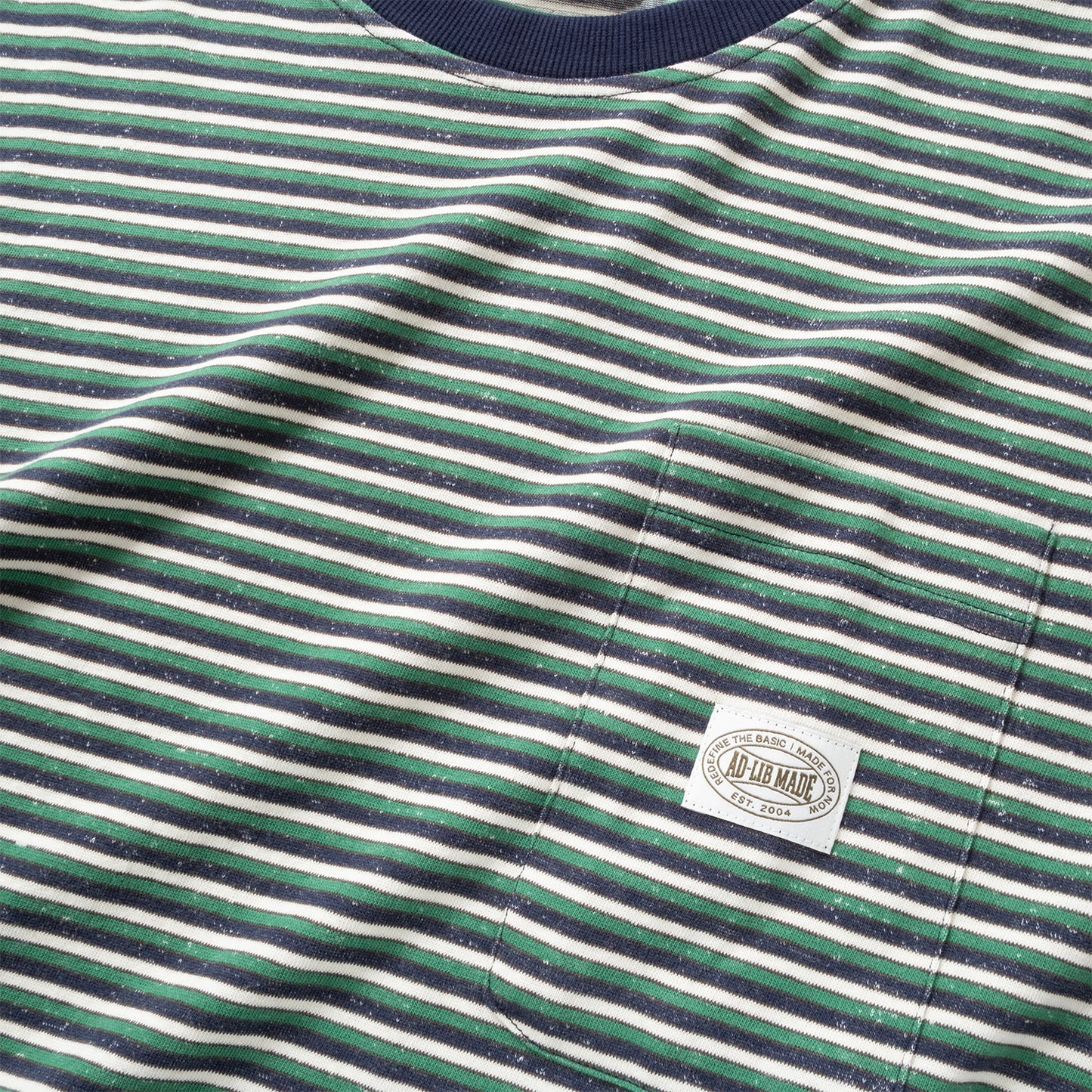 (TP1851) Double Collar Stripes Tee