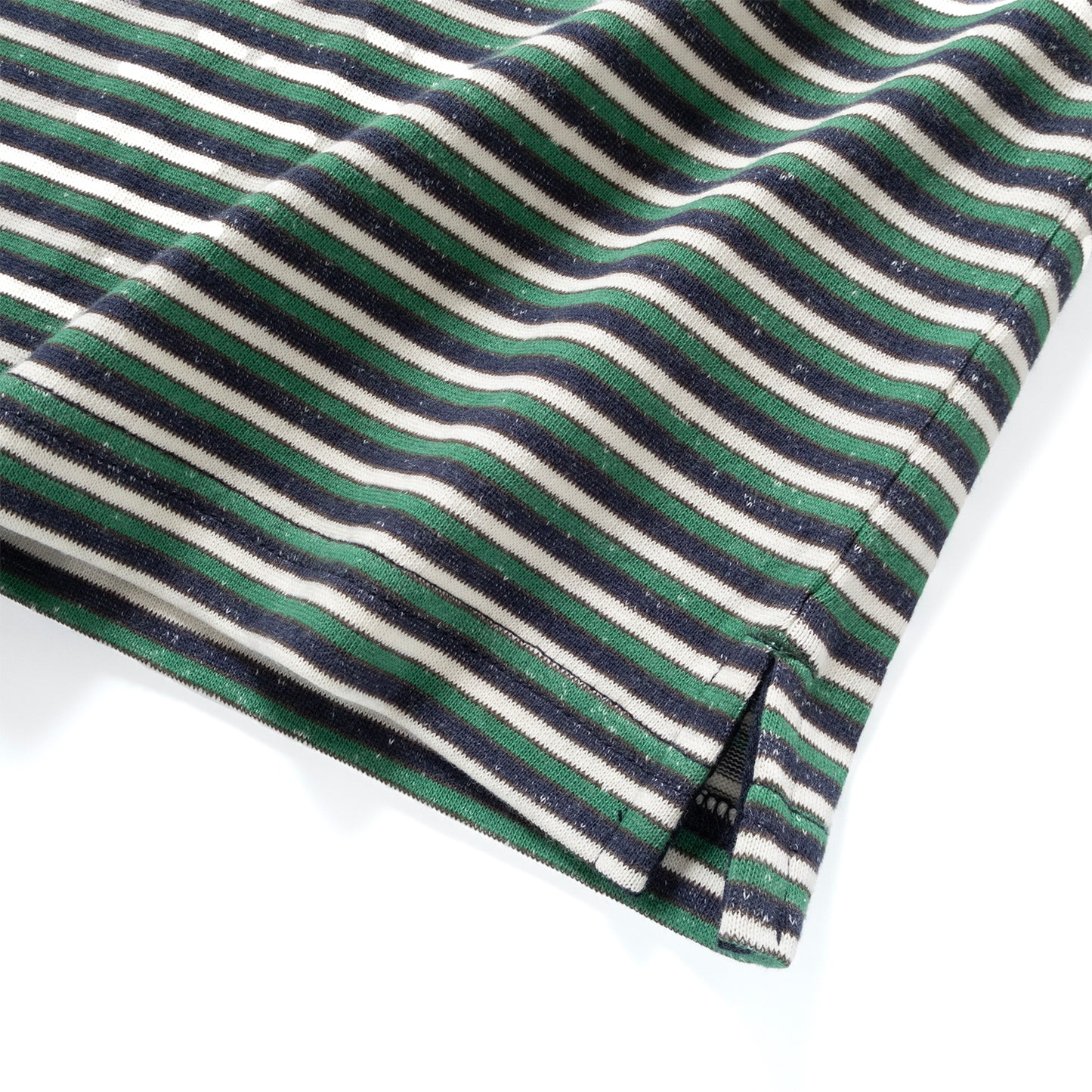 (TP1851) Double Collar Stripes Tee