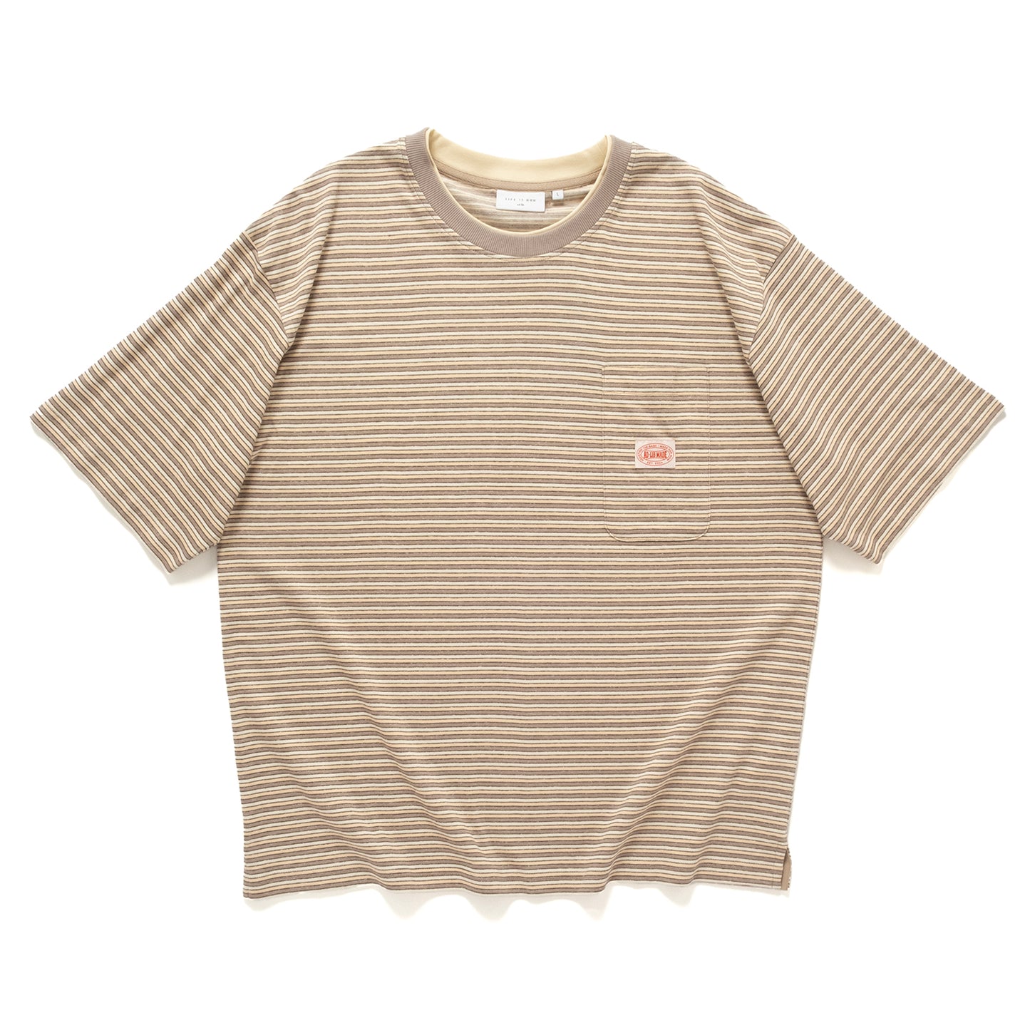 (TP1851) Double Collar Stripes Tee